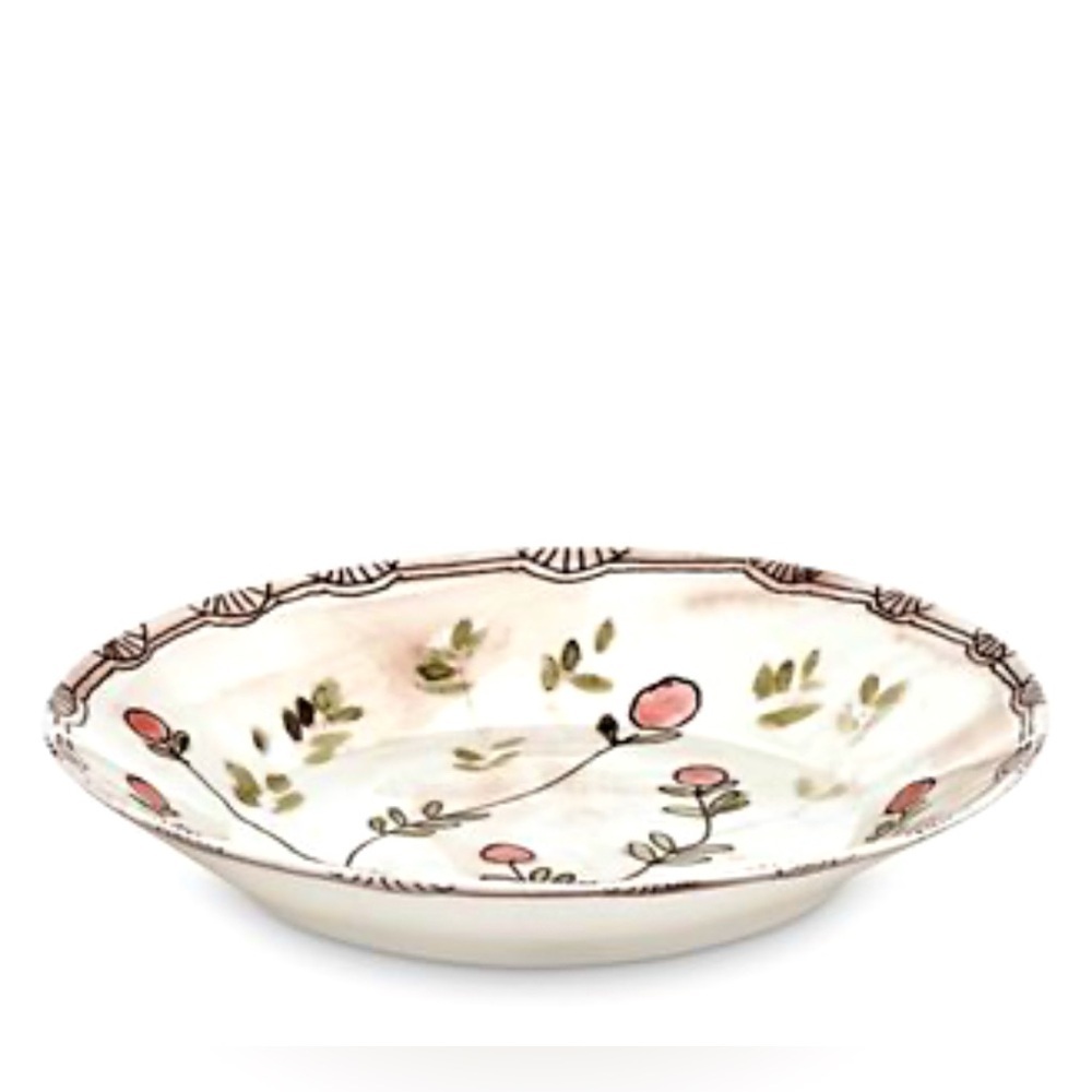 SERAX Marni Handcrafted Mirtillo nude Midnight Flower Fine Bone China Deep Plate